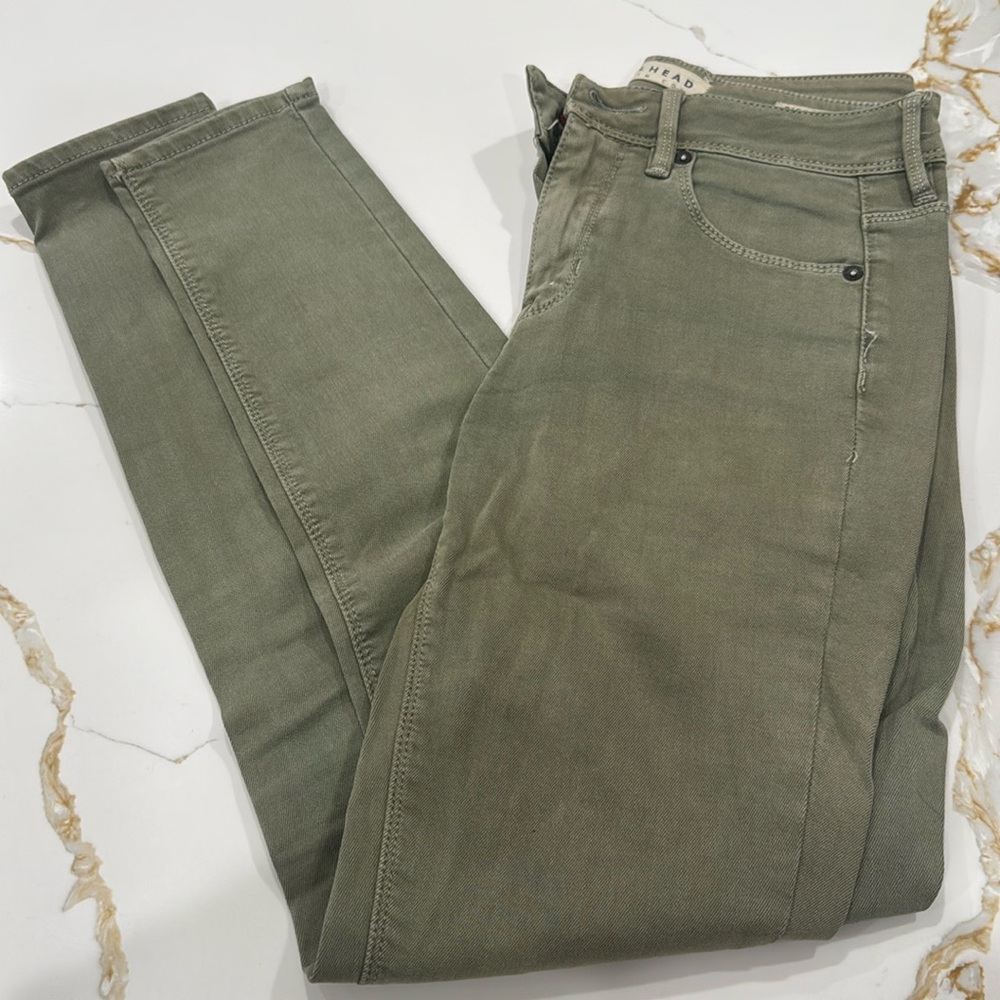 Bullhead Pacsun army green high rise skinny jeans